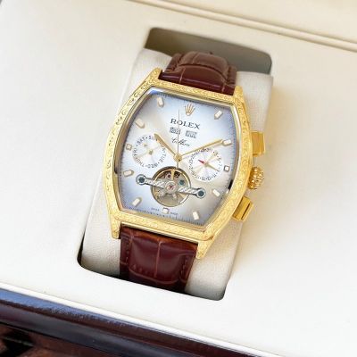 Rolex Geneve Cellini 82S7 Movement 42mm 316L Steel Tonneau Shape Watch